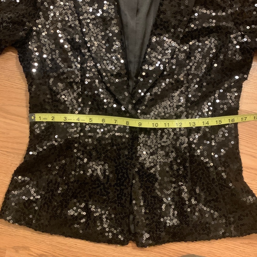 NY&C Women's Sequin Covered Black Blazer - Picture 8 of 8